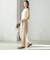 〈手洗い可能〉Asami 麻調合繊 2タック ワイドパンツ