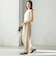 〈手洗い可能〉Asami 麻調合繊 2タック ワイドパンツ