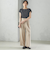 〈手洗い可能〉Asami 麻調合繊 2タック ワイドパンツ