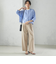 〈手洗い可能〉Asami 麻調合繊 2タック ワイドパンツ