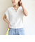 〈手洗い可能〉ポリエステル 麻 スキッパー プルオーバー