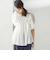 〈手洗い可能〉ストレッチ タフタ ウエスト ギャザー ブラウス