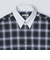 GUY ROVER: コットン タータンチェック タブカラー クレリック シャツ
