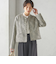 〈セレモニー対応可〉スラブ ツイード ノーカラー ジャケット（セットアップ対応）