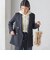 ウール ギャバ ダブル ブレザー