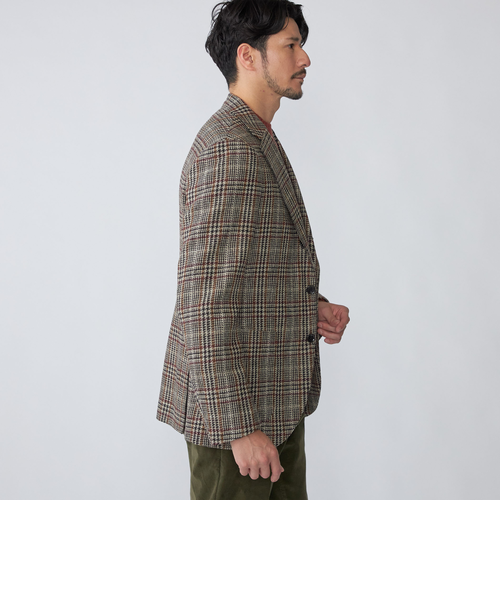 SHIPS Lanificio di pray ツイードテーラードジャケット M SHIPS: Lanificio di Pray ツイード チェック ジャケット｜シップス