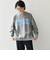 【WEB限定】SHIPS any: 〈手洗い可能〉スウェット ライク カレッジ ロゴ クルーネック ニット◇