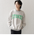 【WEB限定】SHIPS any: 〈手洗い可能〉スウェット ライク カレッジ ロゴ クルーネック ニット◇