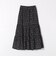 SHIPS any:〈手洗い可能〉リーフ プリント ハシゴレース ティアード スカート