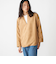 BENCH MARKING SHIRT: スキッパー ポリエステル フェイクスエード シャツ