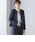 〈手洗い可能〉トリアセテート混 裾 フリル ジャケット（セットアップ対応）