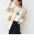 【WEB限定】〈手洗い可能〉ベア テレコ ミドル カーディガン