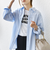 【WEB限定】〈洗濯機可能〉アシンメトリー ストライプ シャツ