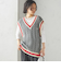 【SHIPS別注】LOGAN KNITTING MILLS: チルデン Vネック ベスト