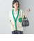 【SHIPS別注】LOGAN KNITTING MILLS: Vネック パッチ カーディガン