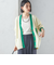 【SHIPS別注】LOGAN KNITTING MILLS: Vネック パッチ カーディガン