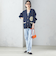 【SHIPS別注】LOGAN KNITTING MILLS: Vネック パッチ カーディガン