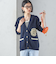 【SHIPS別注】LOGAN KNITTING MILLS: Vネック パッチ カーディガン