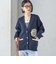 【SHIPS別注】LOGAN KNITTING MILLS: Vネック パッチ カーディガン