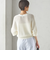 〈手洗い可能〉ペーパー ポリエステル Vネック カーディガン