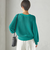 〈手洗い可能〉ペーパー ポリエステル Vネック カーディガン
