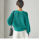 〈手洗い可能〉ペーパー ポリエステル Vネック カーディガン