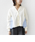 【WEB限定】〈手洗い可能〉布帛 コンビ Vネック カーディガン