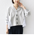 【WEB限定】〈手洗い可能〉布帛 コンビ Vネック カーディガン
