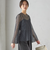 〈手洗い可能〉クルーネック レース ブラウス