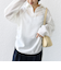 【WEB限定】〈洗濯機可能〉シアー ハイネック 2WAY ブラウス