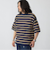 SHIPS:〈手洗い可能〉Amossa(R) メッシュ ボーダー ニット Tシャツ