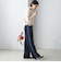 〈手洗い可能〉ベッチン ライン ストレート パンツ
