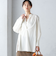 〈手洗い可能〉コットン ギャザー チュニック ブラウス