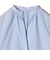 〈手洗い可能〉コットン ギャザー チュニック ブラウス