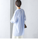 〈手洗い可能〉コットン ギャザー チュニック ブラウス
