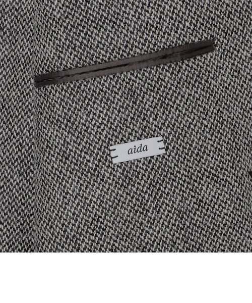 SHIPS別注】CARUSO: ワイドラペル ヘリンボーン ツイード ジャケット