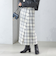 チェック フリンジ スカート