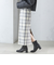 チェック フリンジ スカート