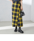 チェック フリンジ スカート