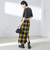 チェック フリンジ スカート