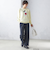 〈手洗い可能〉両面起毛 ドロスト パンツ（ネイビー）