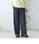 〈手洗い可能〉両面起毛 ドロスト パンツ（ネイビー）