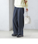 〈手洗い可能〉両面起毛 ドロスト パンツ（ネイビー）