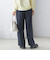 〈手洗い可能〉両面起毛 ドロスト パンツ（ネイビー）