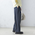 〈手洗い可能〉両面起毛 ドロスト パンツ（ネイビー）