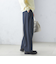〈手洗い可能〉両面起毛 ドロスト パンツ（ネイビー）