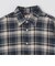 GUY ROVER: コットンフランネル ブルー/ベージュ チェック ワイドカラー シャツ