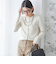 〈手洗い可能〉レーヨン ポリ リブ クルーネック カーディガン
