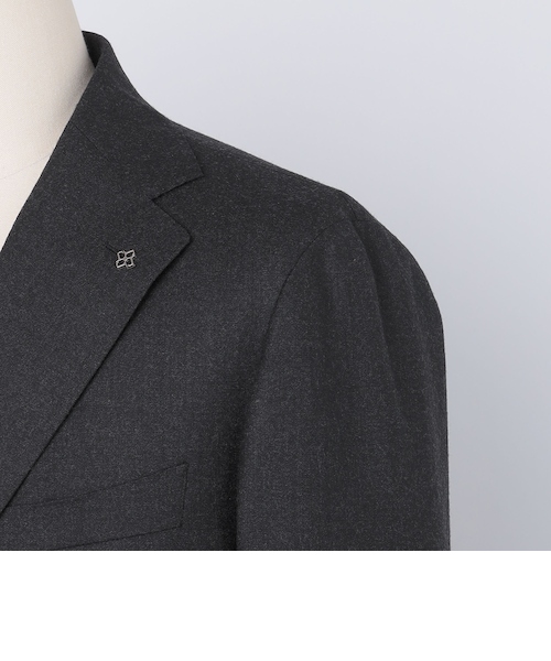 <美品>TAGLIATORE バーズアイ ダークグレー ウールスーツ サイズ52 美品>TAGLIATORE バーズアイ ダークグレー ウールスーツ サイズ52