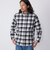 【WEB限定】SHIPS: MADE IN JAPAN ワンポイント チェックボタンダウンネルシャツ